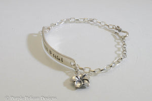 Be You Tiful Sterling Silver Chain Bracelet - Purple Pelican Designs