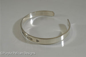 Bible Verse Cuff Bracelet - Customized - Purple Pelican Designs