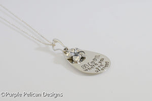 Bloom Where You Are Planted Sterling Silver Necklace - Purple Pelican Designs