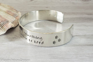 Pooh quote bracelet - How lucky I am to have something that makes saying goodbye so hard - Purple Pelican Designs