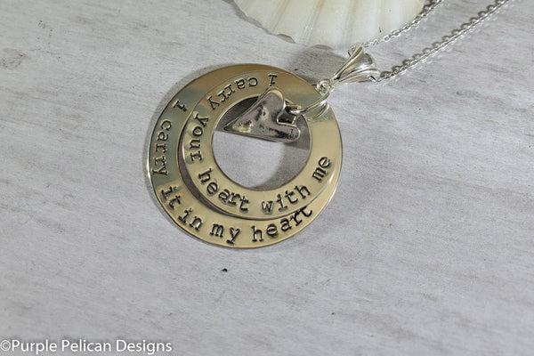 I carry your heart best sale with me locket gold