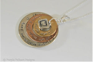 Sterling Silver and Gold Pooh quote necklace - If there ever comes a day... - Purple Pelican Designs