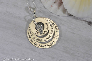 Sterling Silver Pooh quote necklace - If there ever comes a day... - Purple Pelican Designs