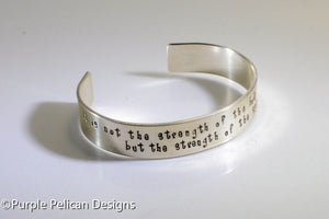 F---K CANCER bracelet - It is not the strength of the body that counts... - Purple Pelican Designs