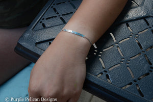 Be You Tiful Adjustable Sterling Silver Bracelet - Purple Pelican Designs