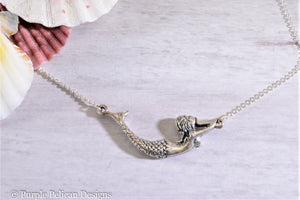 Mermaid Necklace - Solid Sterling Silver - Purple Pelican Designs