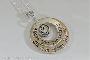 Thank You For Raising The Man Of My Dreams Necklace - Purple Pelican Designs