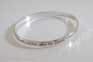 Dr. Seuss Quote Bangle - Today You Are You... - Purple Pelican Designs