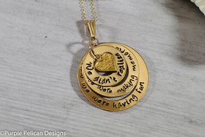 14k Gold Filled Pooh Friendship Quote Pendant Necklace We Didn't Realize We Were Making Memories... - Purple Pelican Designs