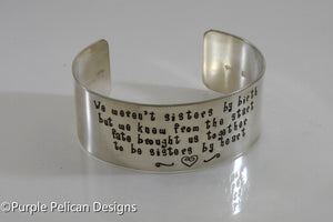 Friendship bracelet - We Weren't Sisters By Birth But We Knew From The Start... - Purple Pelican Designs