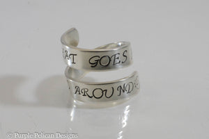 Karma ring - What goes around comes around - Purple Pelican Designs