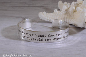 Dr. Seuss graduation quote bracelet - You have brains in your head... - Purple Pelican Designs