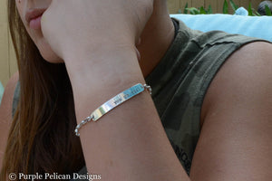Love You More Sterling Silver Chain Bracelet - Purple Pelican Designs