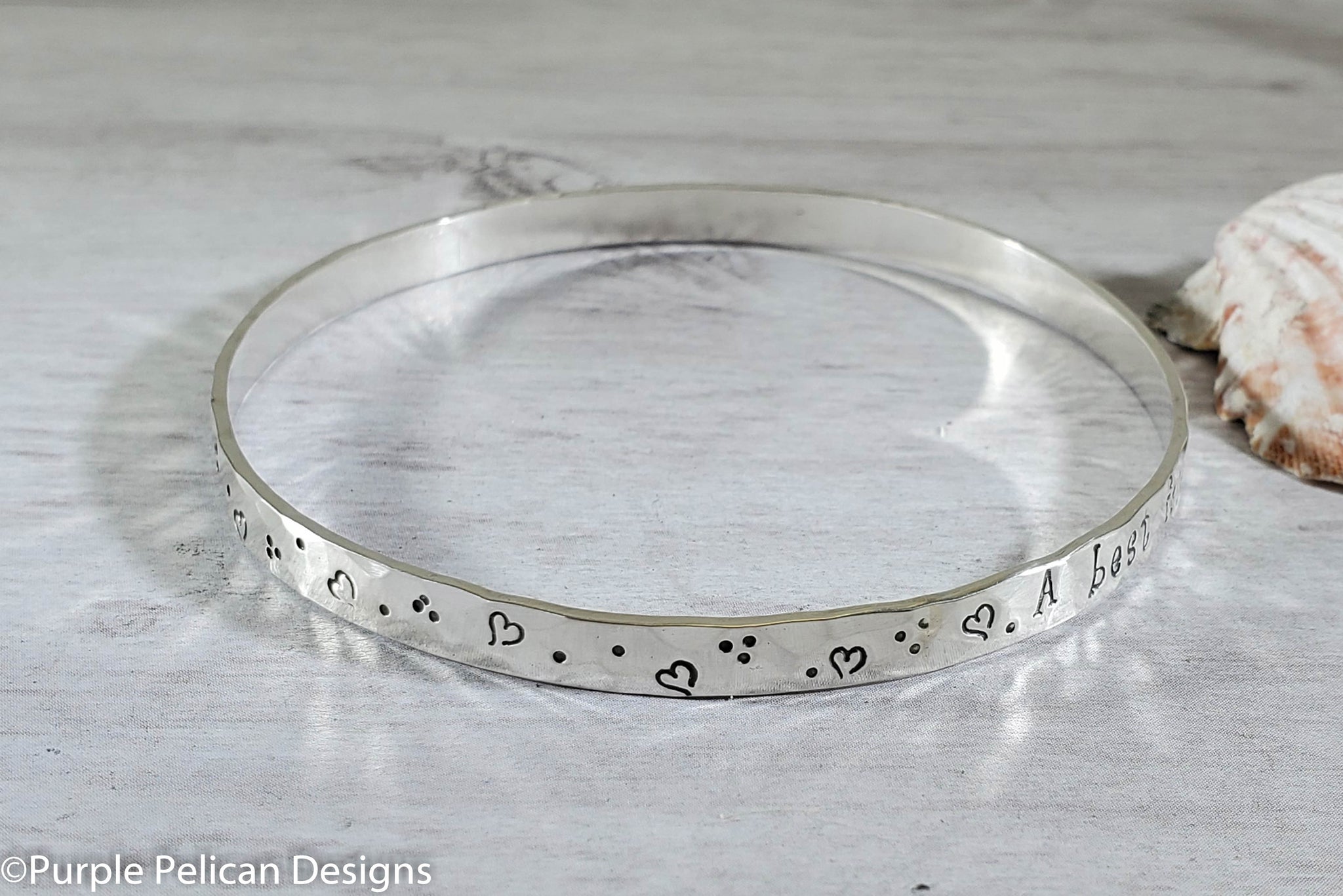 Artisan Crafted Sterling Silver Bangle Bracelets (Pair) - Secrets