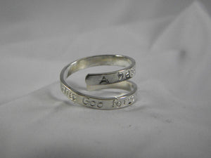 Solid 18 k gold ring - A best friend is the sister that God forgot to give you - Purple Pelican Designs