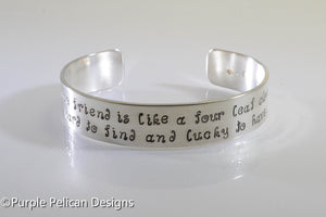 Best Friend Bracelet - A true friend is like a four leaf clover... - Purple Pelican Designs