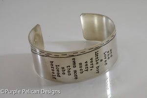 The Giving Tree Cuff - And She Loved A Little Boy Very Very Much... - Purple Pelican Designs