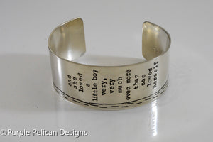 The Giving Tree Cuff - And She Loved A Little Boy Very Very Much... - Purple Pelican Designs