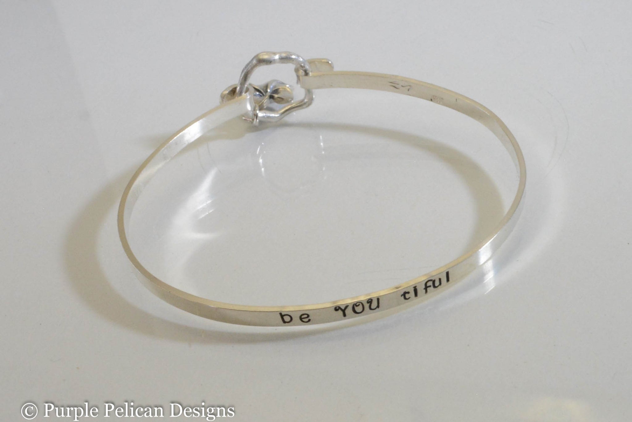 Be You Nique Sterling Silver Chain Bracelet - Purple Pelican Designs