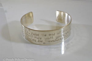 Come Fairies, Take Me Out Of This World....William Butler Yeats Quote Cuff - Purple Pelican Designs