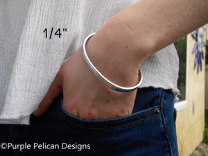 Custom Personalized Cuff Bracelet - Purple Pelican Designs