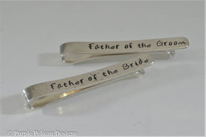 Father of the Bride/Groom Tie Bar Wedding Party Gift - Purple Pelican Designs