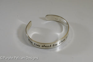 F---K CANCER bracelet - Fear not what lies ahead for there is strength behind you - Purple Pelican Designs