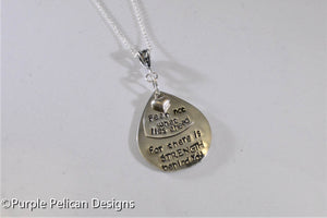 F---K CANCER necklace - Fear not what lies ahead for there is strength behind you - Purple Pelican Designs