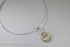 F---K CANCER necklace - Fear not what lies ahead for there is strength behind you - Purple Pelican Designs
