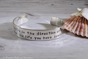 Graduation Bracelet - Go Confidently In The Direction Of Your Dreams... - Purple Pelican Designs