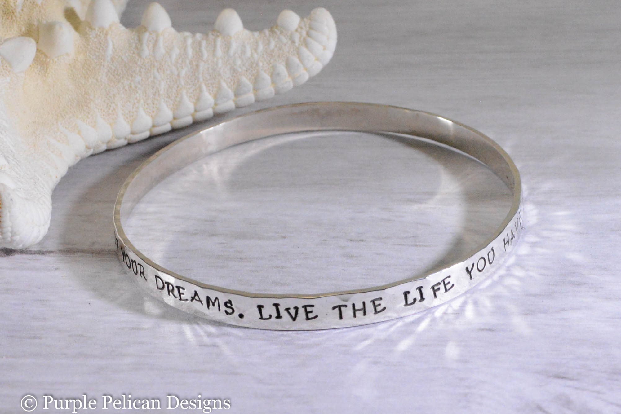 Graduation Bangle - Go Confidently In The Direction Of Your Dreams...S -  Purple Pelican Designs