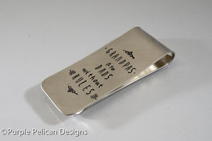 Grandpas Are Dads Without Rules Money Clip - Purple Pelican Designs
