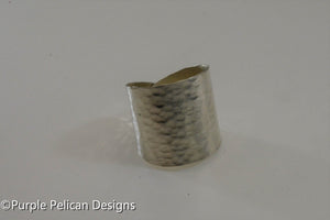 Sterling Silver Hammered Texture Ring - Purple Pelican Designs