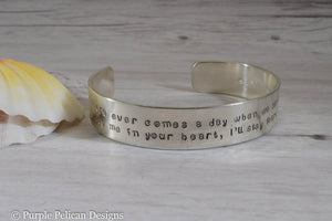 Pooh quote bracelet - If there ever comes a day... - Purple Pelican Designs