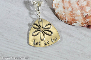 Let It Be Sterling Silver Pendant Necklace - Purple Pelican Designs