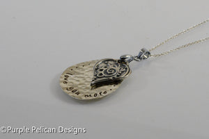 Love You More Sterling Silver Necklace - Purple Pelican Designs