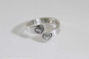 Love You More Sterling Silver Ring - Purple Pelican Designs