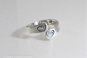 Love You More Sterling Silver Ring - Purple Pelican Designs