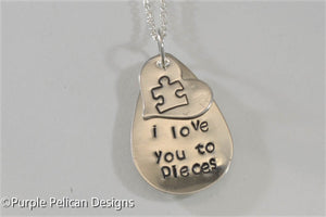 I Love You To Pieces Necklace - Purple Pelican Designs