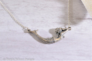 Mermaid Necklace - Solid Sterling Silver - Purple Pelican Designs
