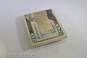 Sterling Silver Monogram Money Clip - Purple Pelican Designs