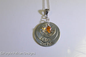 Sterling Silver Personalized Mother's Pendant - Purple Pelican Designs