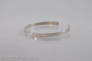 Solid Gold or Sterling Silver Reverse Cuff - Soul of a Gypsy, Heart of a Hippie, Spirit of a Fairy - Purple Pelican Designs