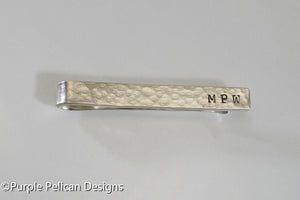 Personalized Sterling Silver Tie Clip/Bar - Purple Pelican Designs