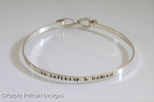 To Infinity And Beyond Hinged Bangle - Purple Pelican Designs