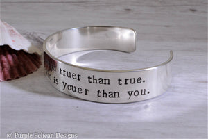 Dr. Seuss quote bracelet - Today you are you... - Purple Pelican Designs