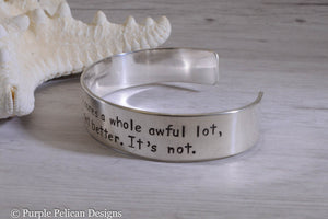 Dr. Seuss quote bracelet - Unless someone like you cares a whole awful lot... - Purple Pelican Designs