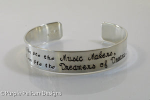 We are the Music Makers and we are the Dreamers Of Dreams - Purple Pelican Designs