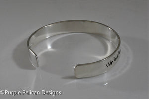 Song lyrics bracelet - Wrinkles will only go where the smiles have been - Purple Pelican Designs