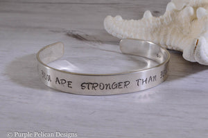 F---K CANCER bracelet - You are stronger than you know - Purple Pelican Designs